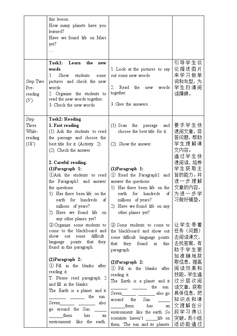 外研版新标准八下英语Module3 Unit2We have not found life on any other planets yet教案02