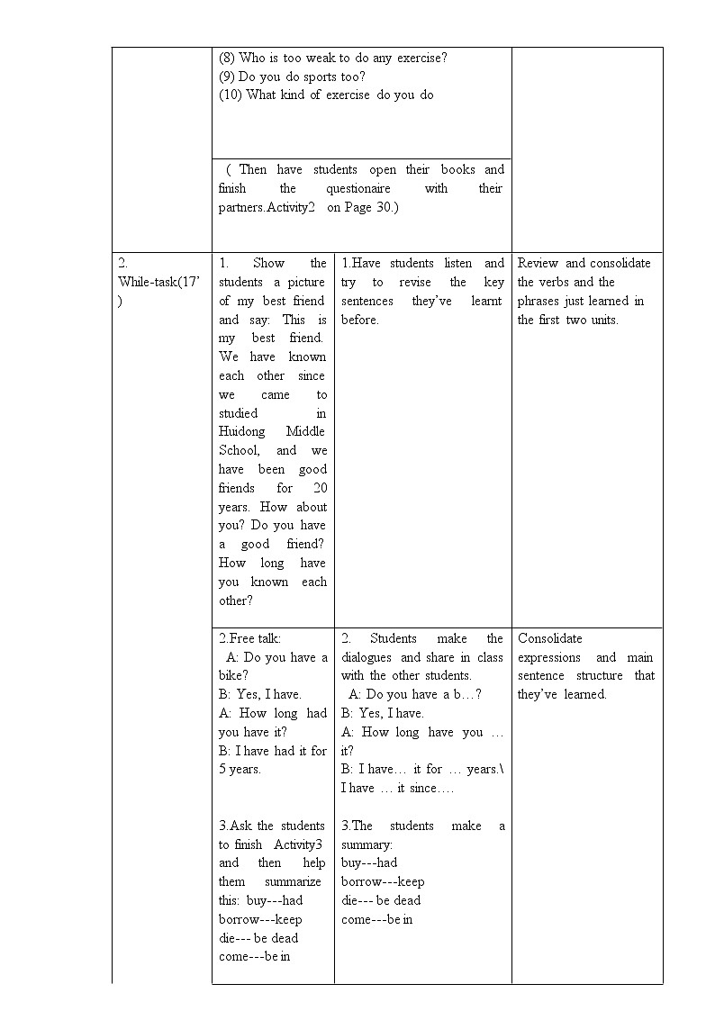 外研版新标准八下英语Module 4 Unit 3Language in use.教案第2页