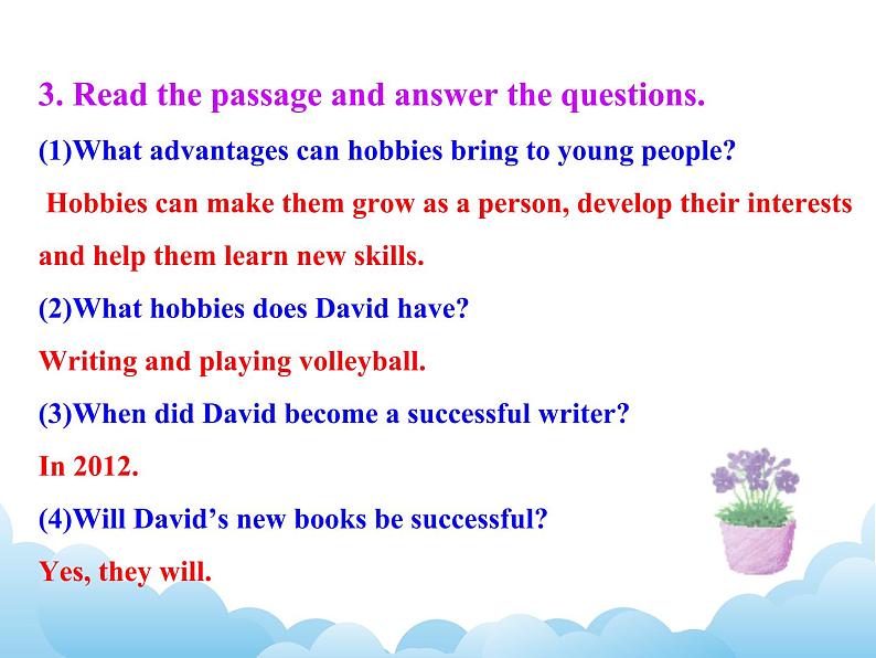 外研版新标准八下英语Module 6 Unit 2Hobbies can make you grow as person.课件06