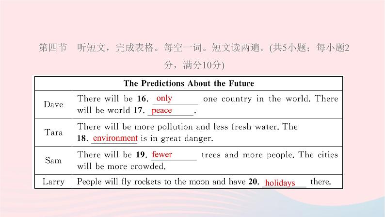 2021八年级英语上册Unit7Willpeoplehaverobots综合测试习题课件新版人教新目标版第7页