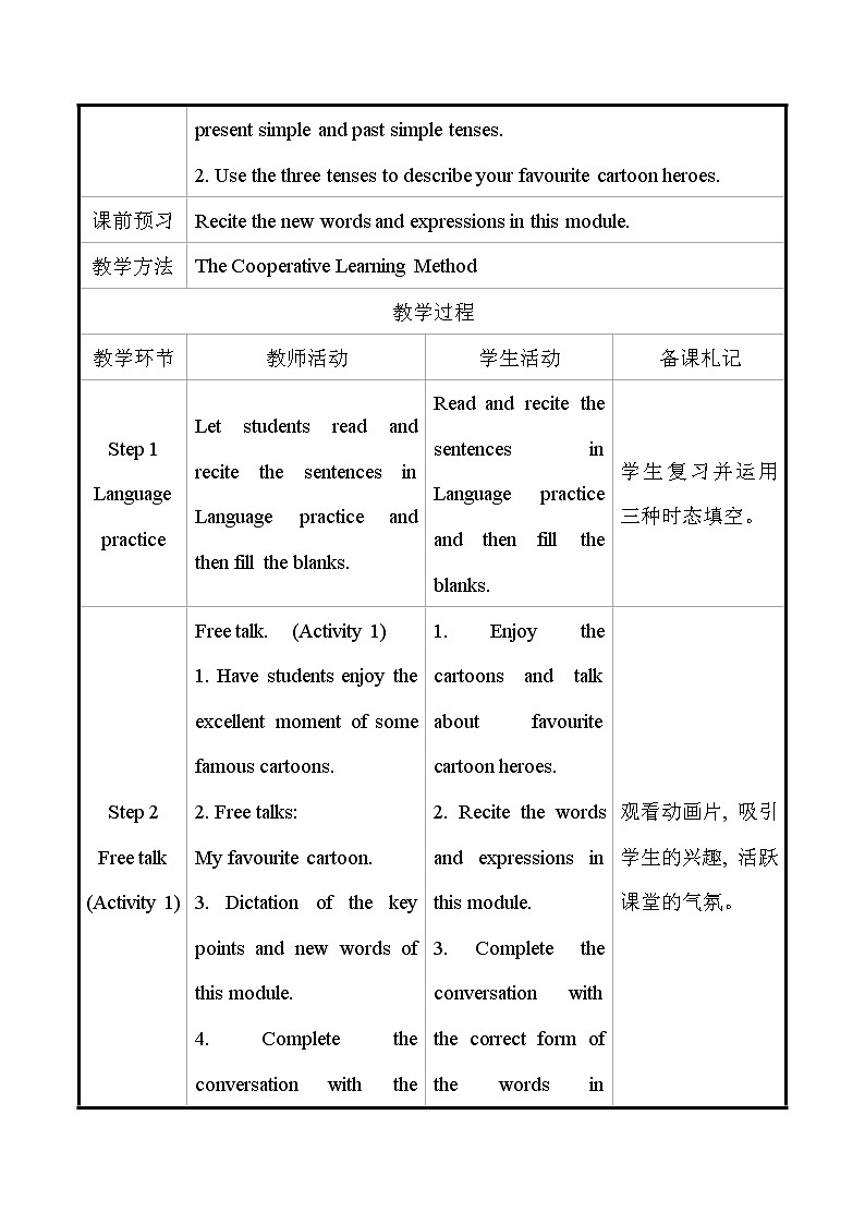 外研版英语 八年级下册 Module 5 Unit 3 Language in use  教案02
