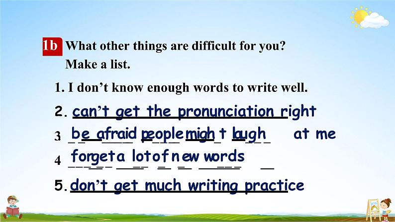 人教版九年级英语上册《Unit 1 Section B 1a-1e》教学课件PPT初三优秀公开课08