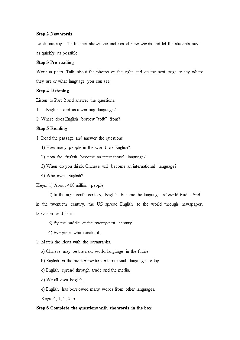 Module7 Unit2 We all own English.精品教案第2页