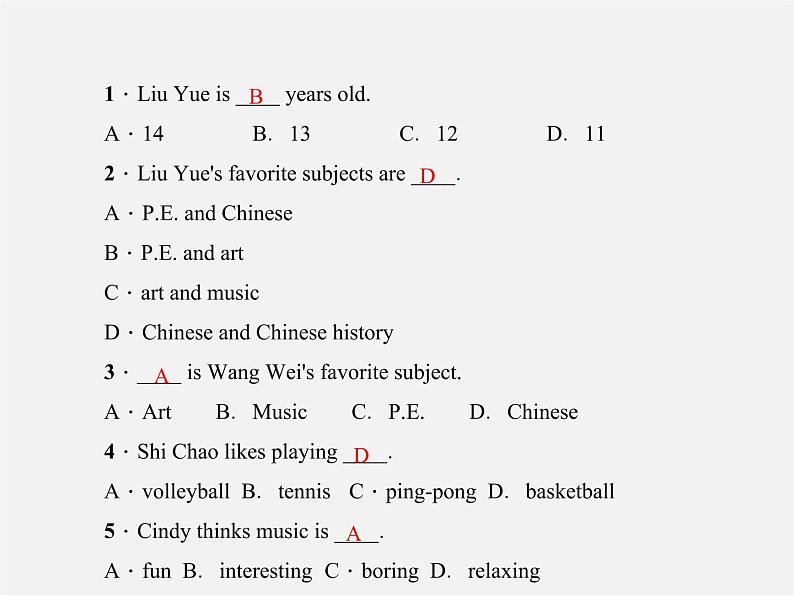 5【名师导航】Unit 9 My favorite subject is science Section A阅读与情景交际课件第3页