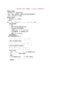 初中英语Section A教学设计