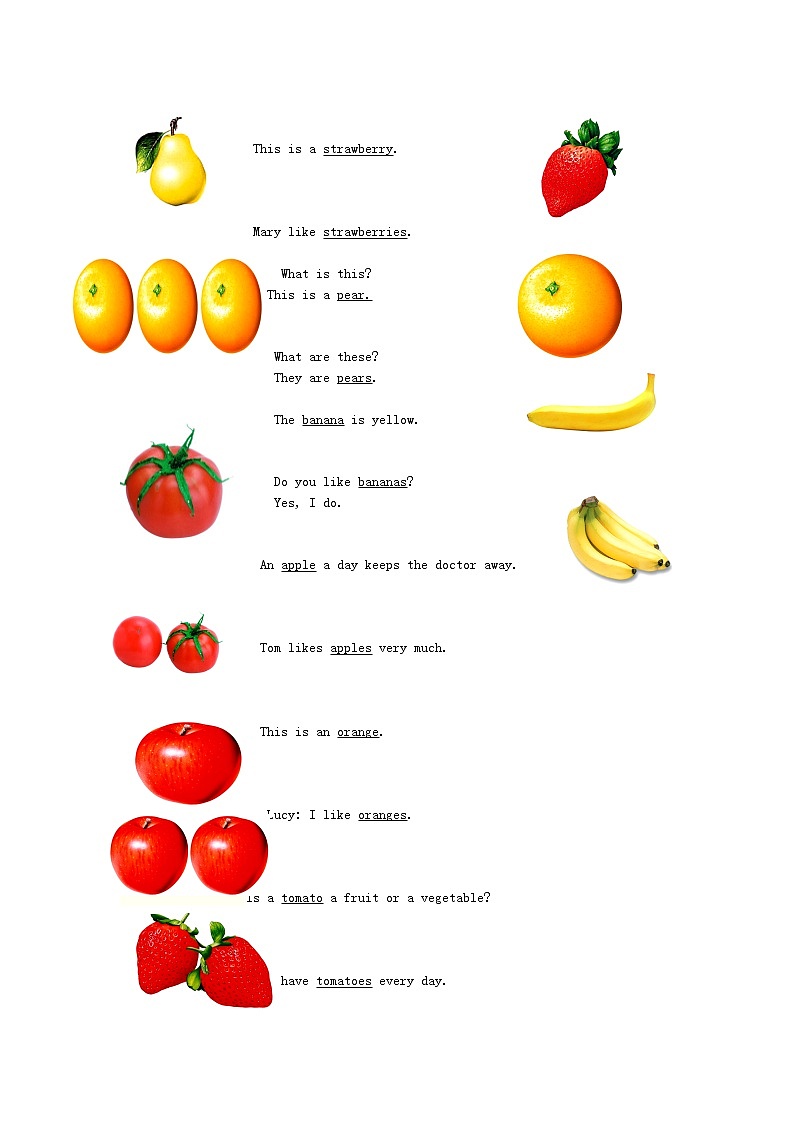 七年级英语上册 Unit 6 Do you like bananas？Period（1）教案 （新版）人教新目标版02
