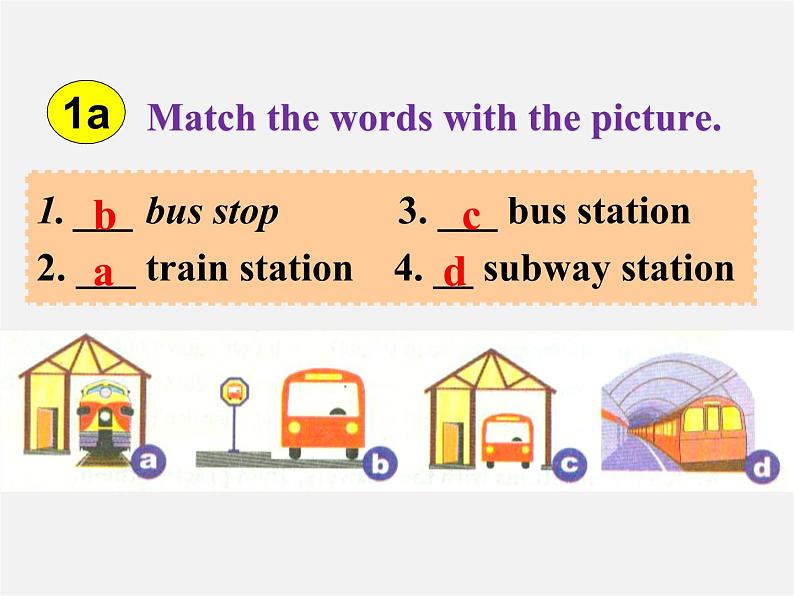 【名师精品】2 unit 3 How do you go to school Section B(1a-2c)课件第7页