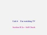 【名师精品】4 Unit 6 I’m watching TV Section B 2a－Self Check（预习导航+堂堂清+日日清）课件
