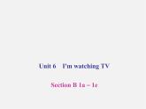 【名师精品】4 Unit 6 I’m watching TV Section B 1a－1e（预习导航+堂堂清+日日清）课件