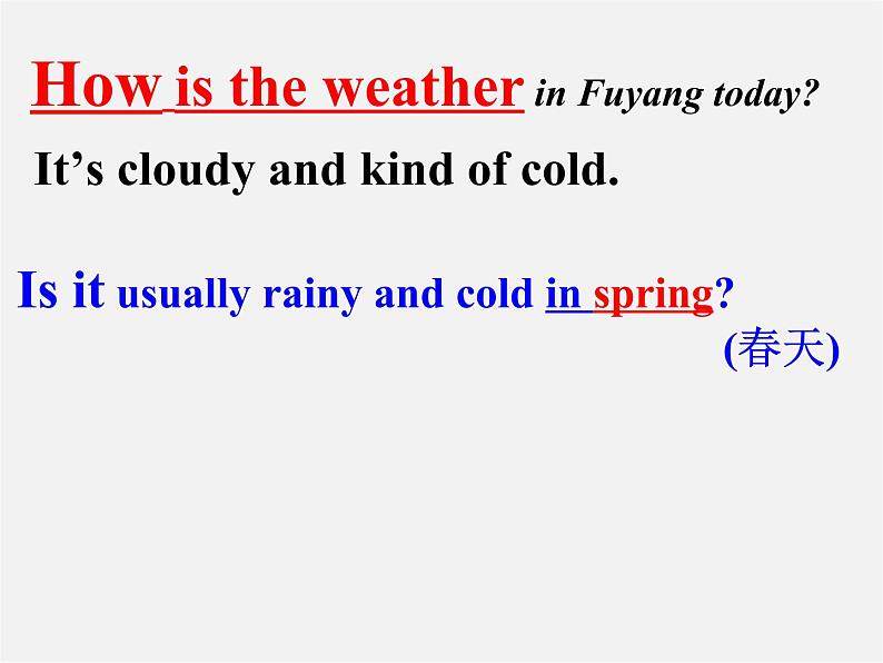 【浙江省】 《Unit 7 It’s raining.lesson Lesson 2》课件第5页