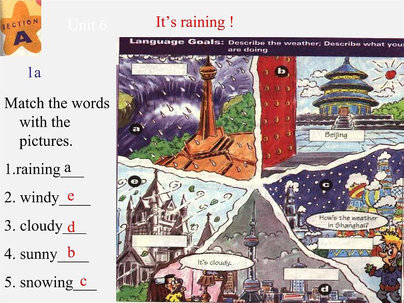 【湖北省】 Unit 7 It’s raining Section A（1a-3b）课件第7页