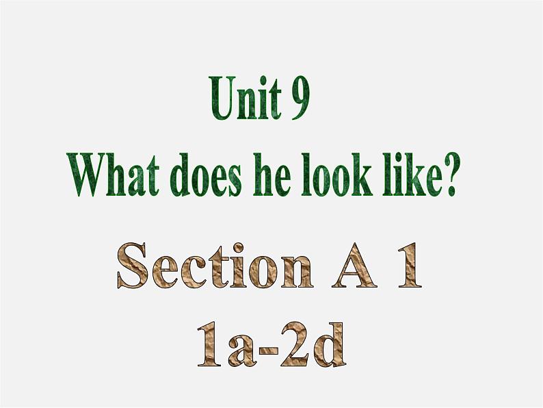 【湖北省】 Unit 9 What does he look like Period 1课件第2页