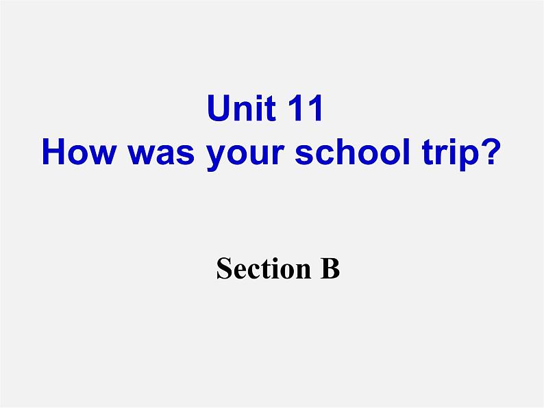 【湖北省】 Unit 11 How was your school trip Section B课件02