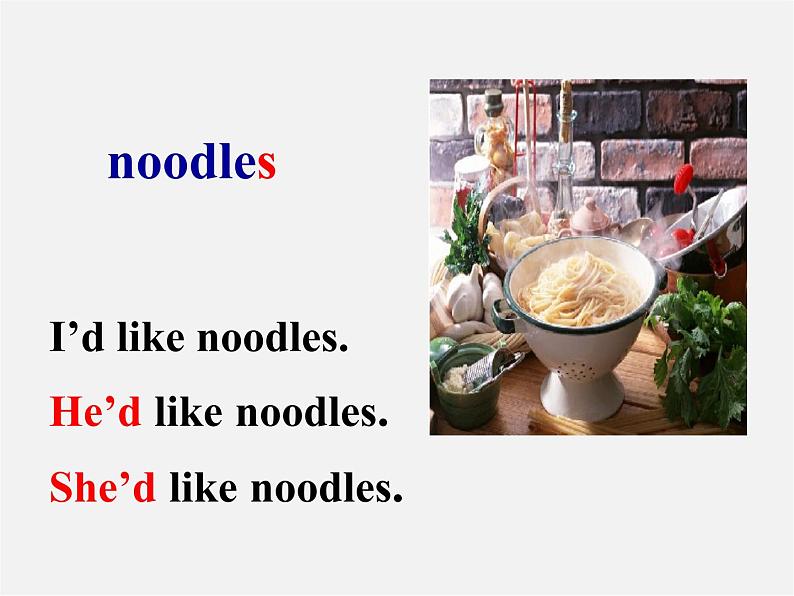 【名师精品】1 Unit 10 I 'd some noodles Section A (1a-1c)课件第4页