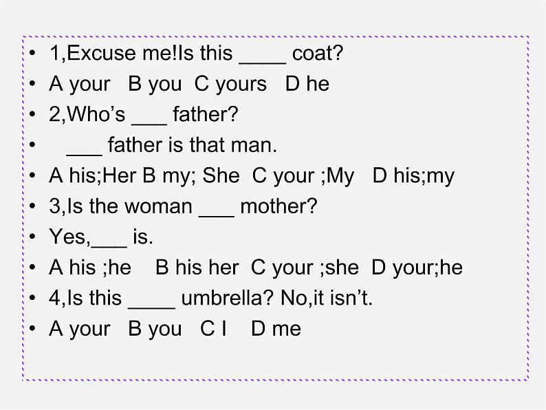 Unit 1 My name is Gina人称代词与形容词性课件第3页