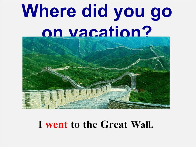 江西省上饶县清水中学八年级英语上册 Unit 1 Where did you go on vacation Section A 1课件06