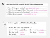 八年级英语上册 Unit 1 Where did you go on vacation Section B（1a-1e）课件