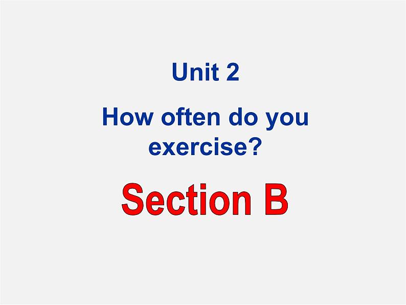 广东省东莞市石碣镇四海之星学校八年级英语上册 Unit 2 How often do you exercise Section B课件201