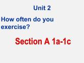 山东省邹平县实验中学八年级英语上册《Unit 2 How often do you exercise Section A（1a-1c）》课件
