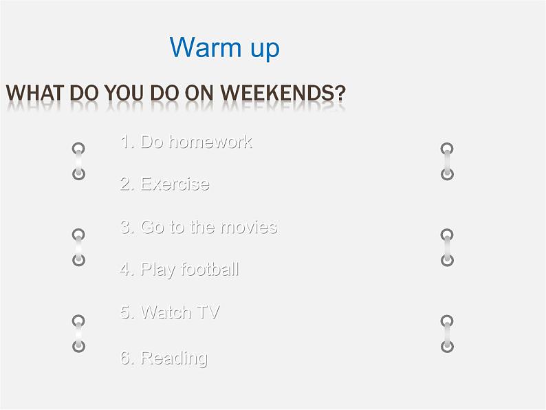 广东省东莞市石碣镇四海之星学校八年级英语上册 Unit 2 How often do you exercise Section A（Grammar Foucs-3c）课件02