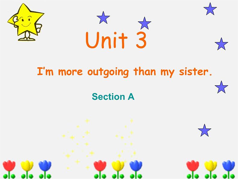 山东省青岛市即墨市长江中学八年级英语上册 Unit 3 I’m more outgoing than my sister sectionA课件第1页