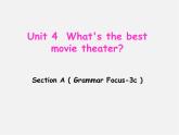 辽宁省东港市黑沟中学八年级英语上册 Unit 4 What's the best movie theater Section A（Grammar Focus-3c）课件