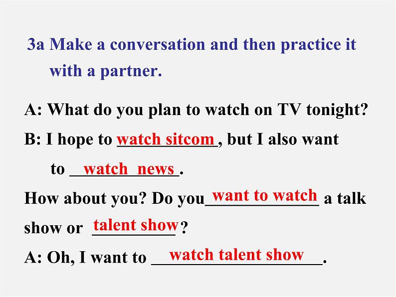 江西省宜春市第八中学八年级英语上册 Unit 5 Do you want to watch a game show Section A 2课件第3页