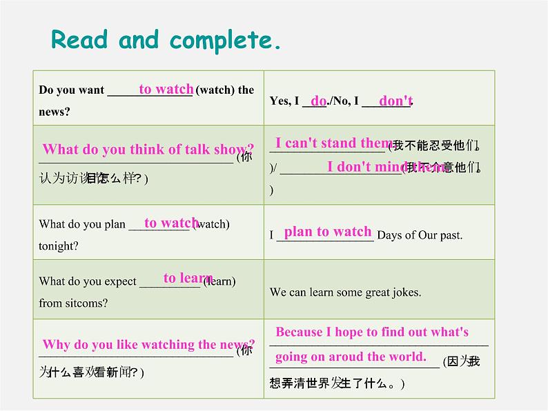 辽宁省东港市黑沟中学八年级英语上册 Unit 5 Do you want to watch a game show section A（grammar focus-3c）课件02