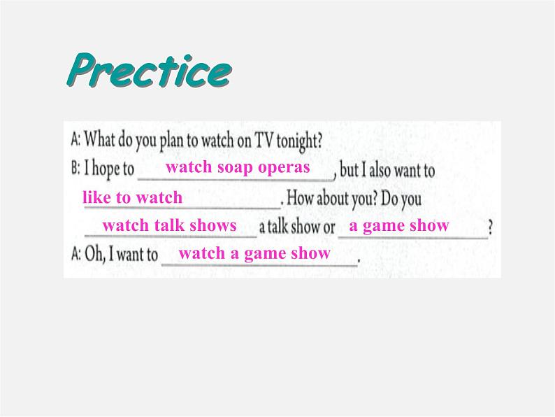 辽宁省东港市黑沟中学八年级英语上册 Unit 5 Do you want to watch a game show section A（grammar focus-3c）课件03