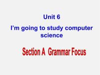 初中英语人教新目标 (Go for it) 版八年级上册Unit 6 I’m going to study computer science.Section A教学演示课件ppt