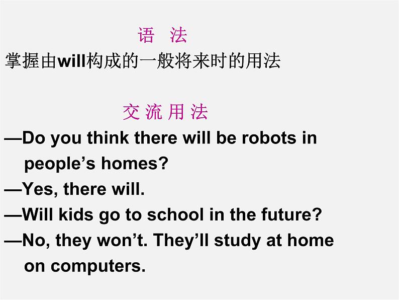 八年级英语上册 Unit 7 Will people have robots Section B-selfcheck课件05