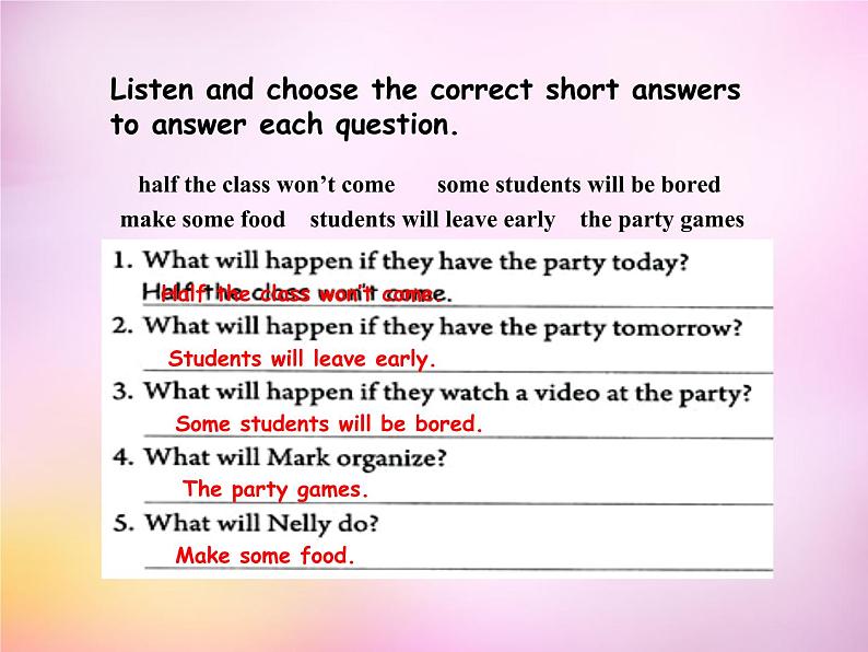 辽宁省东港市黑沟中学八年级英语上册 Unit 10 If you go to the party，you'll have a great time section A（2a-2d）课件03