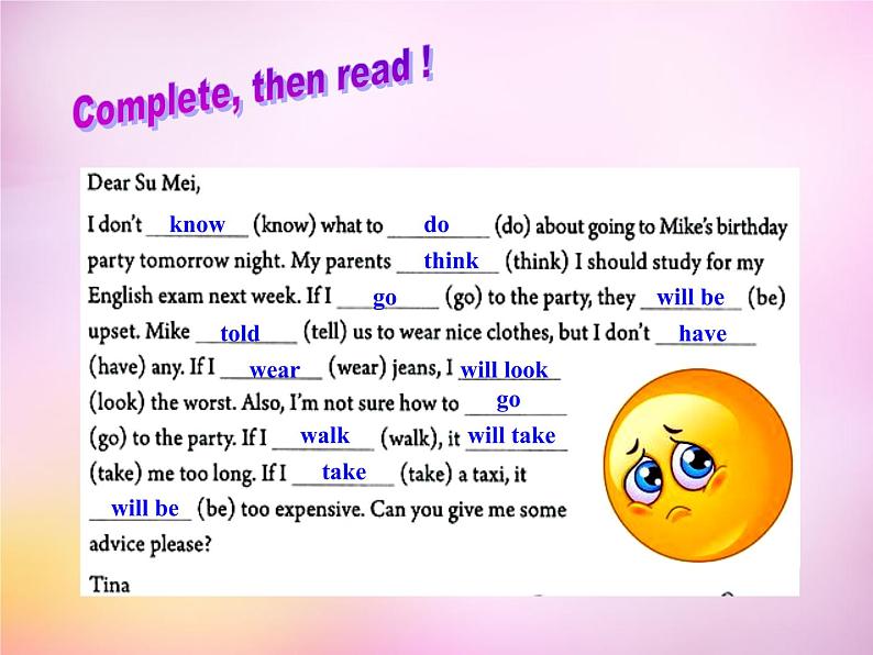 辽宁省东港市黑沟中学八年级英语上册 Unit 10 If you go to the party，you 'll have a great time section A（grammar focus-3c）课件第3页