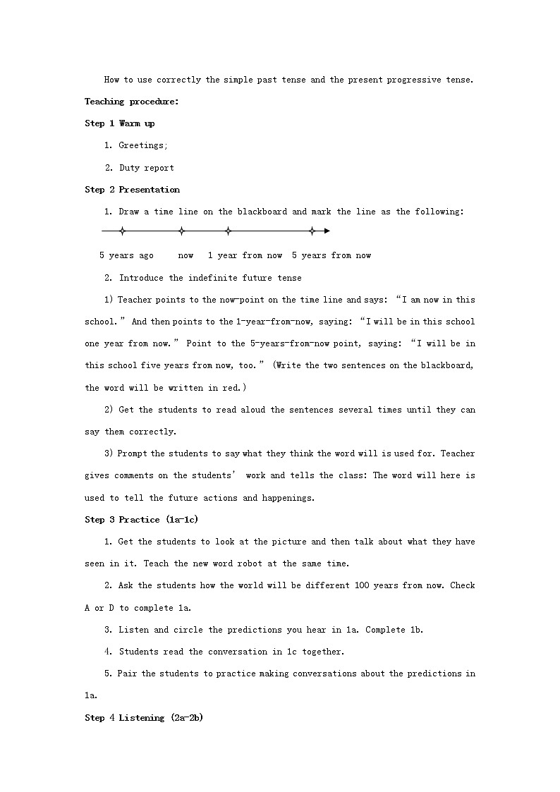 八年级英语上册 Unit 7 Will people have robots？教案303