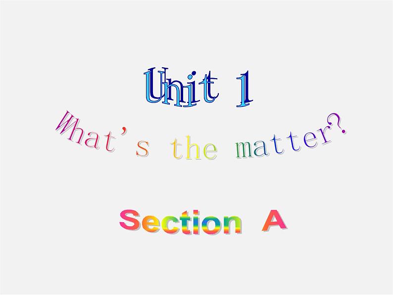 八年级英语下册《Unit1 What's the matter Section A》课件01