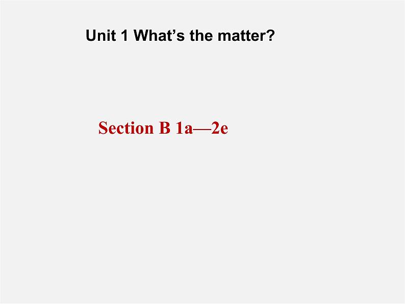 山东省肥城市王庄镇初级中学八年级英语下册 Unit 1 What 's the matter Period 3课件第1页