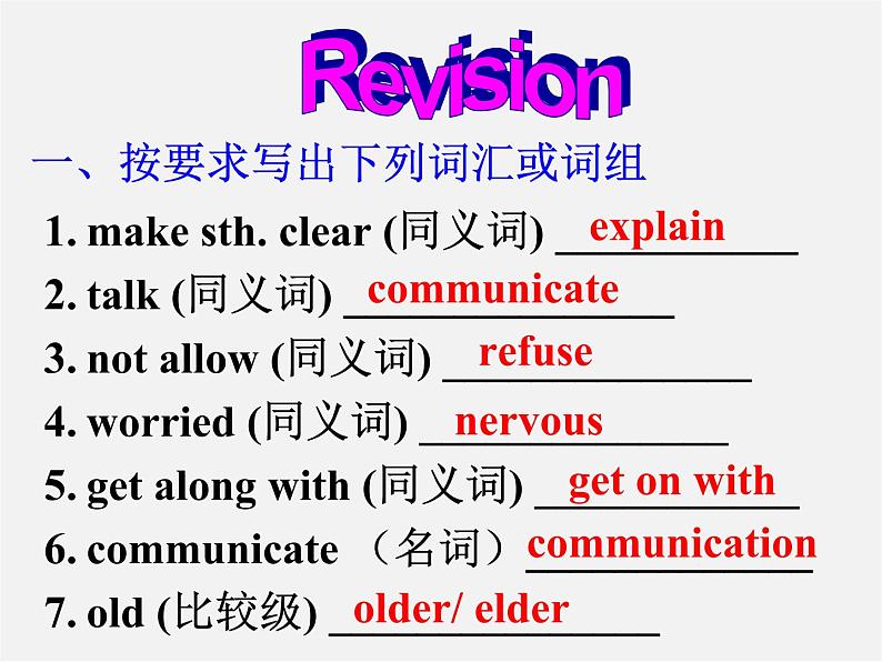 八年级英语下册 Unit 4 Why don’t you talk to your parents？Section A(Grammar Focus-4c)精品课件第3页