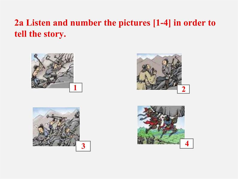 八年级英语下册 Unit 6 An old man tried to move the mountains Section A教学课件第6页