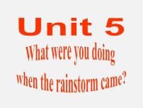 八年级下册Unit 5 What were you doing when the rainstorm came?Section A说课ppt课件