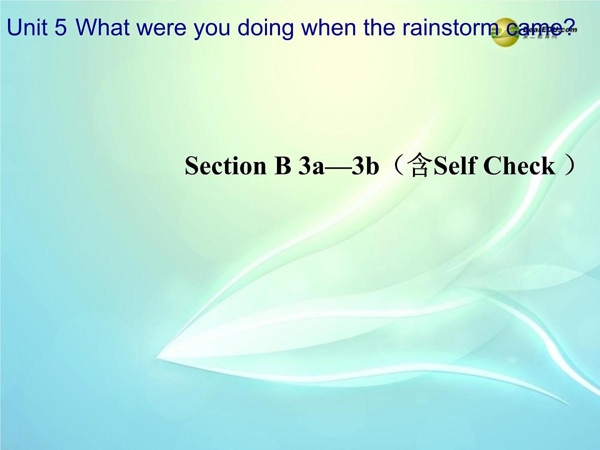 八年级英语下册《Unit 5 What were you doing when the rainstorm came？》Section B 3a-3b（含Self Check）课件 （新版）人教新目标版第1页