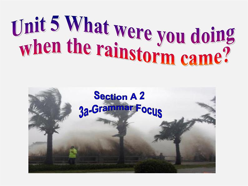 八年级英语下册 Unit 5 What were you doing when the rainstorm came（Section A2）课件01