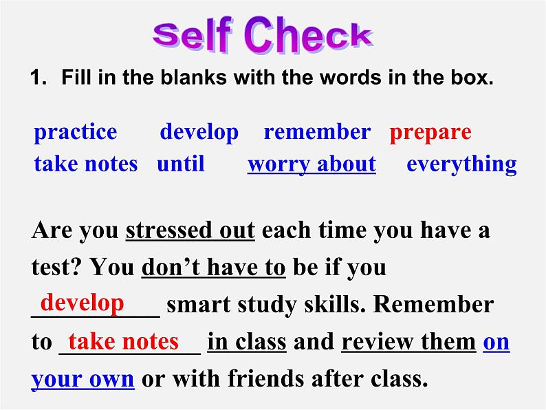 河北省东光县第二中学九年级英语全册 Unit 1 How can we become good learners Section B（3a-self check）课件 （新版）人教新目标版03