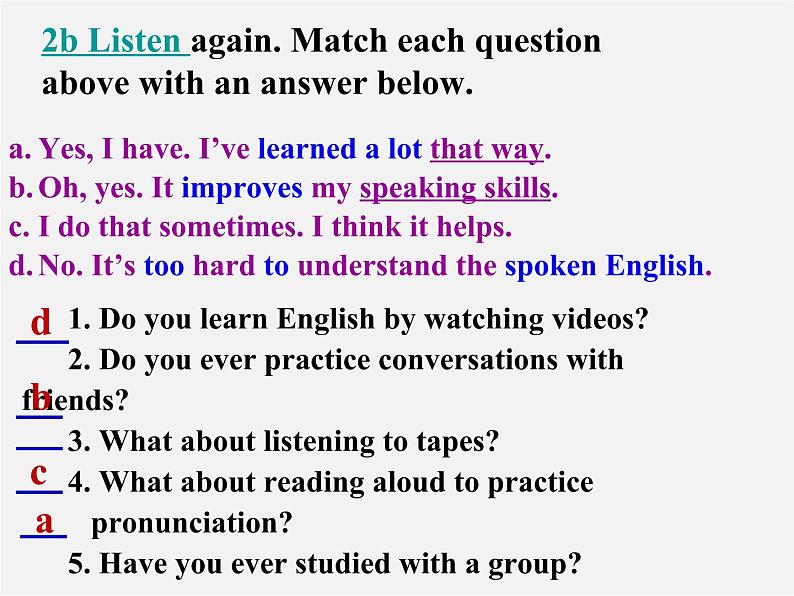 河北省东光县第二中学九年级英语全册 Unit 1 How can we become good learners Section A Period 1课件 （新版）人教新目标版第5页