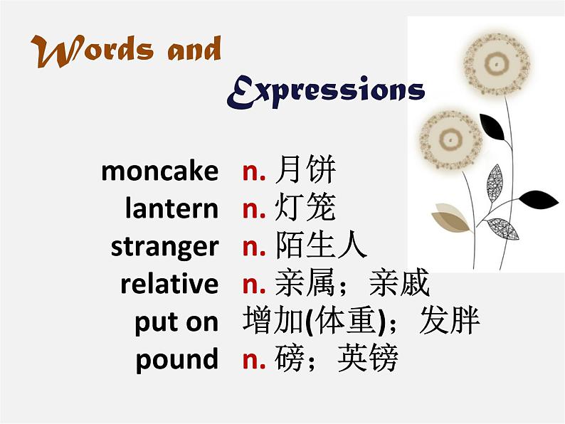 河北省藁城市第八中学九年级英语全册《Unit 2 I think that mooncakes are delicious section A 1》课件 （新版）人教新目标版02