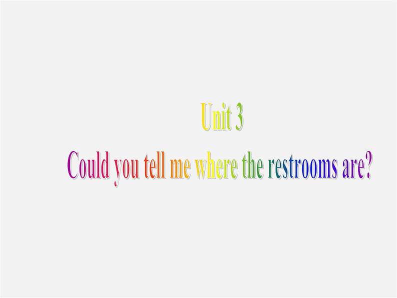 九年级英语全册 Unit 3 Could you please tell me where the restrooms are？单元语法聚焦课件 （新版）人教新目标版第1页