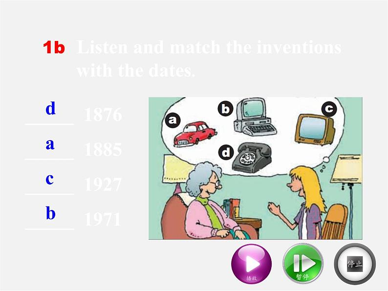 河北省东光县第二中学九年级英语全册 Unit 6 When was it invented Section A 1课件06