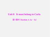 【随堂优化训练】九年级英语全册 Unit 8 It must belong to Carla 第1、3课时课件