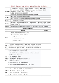 2020-2021学年Section A教学设计