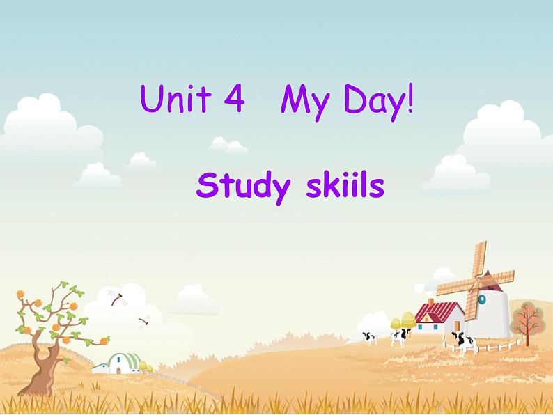 七年级英语上册 Unit 4 My day Study skills课件第1页