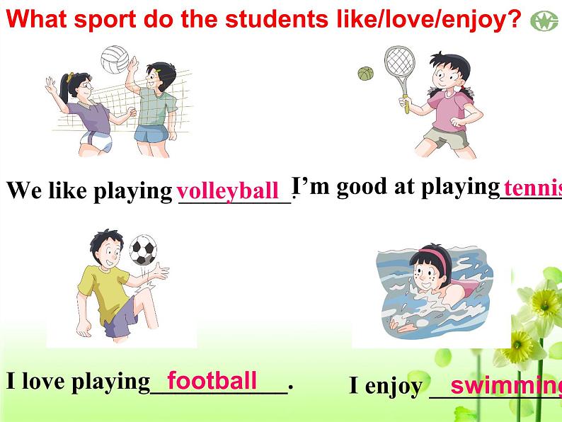 江苏省兴化市昭阳湖初级中学七年级英语上册《Unit 2 Let 's play sports》welcome to the Unit课件第7页